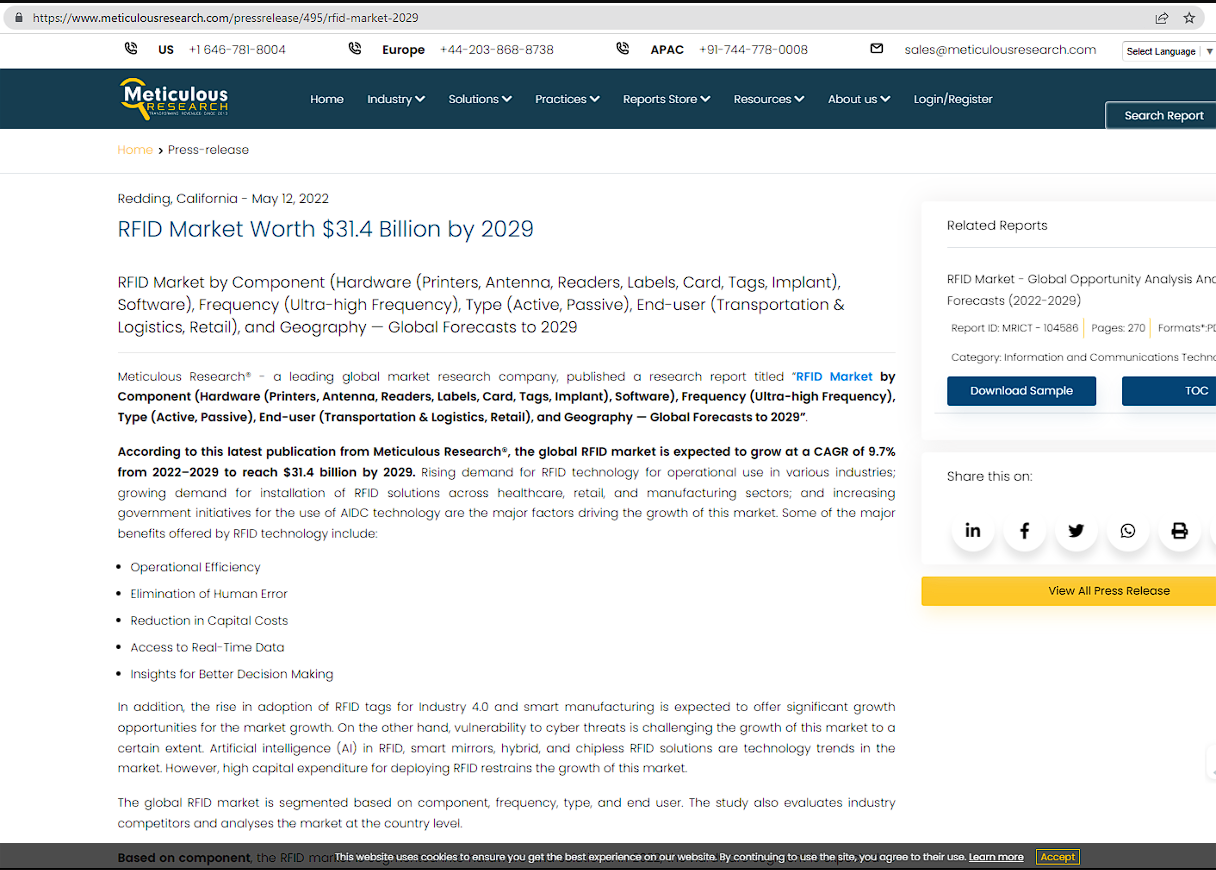 RFID 市場(chǎng)按組件劃分 (硬件 (打印機(jī)、天線(xiàn)、讀取器、標(biāo)簽、卡、標(biāo)簽、植入)、軟件、頻率 (超高頻)、類(lèi)型 (主動(dòng)、被動(dòng))、最終用戶(hù) (運(yùn)輸和物流、零售) 以及地理 - 全球預(yù)測(cè)到 2029 年